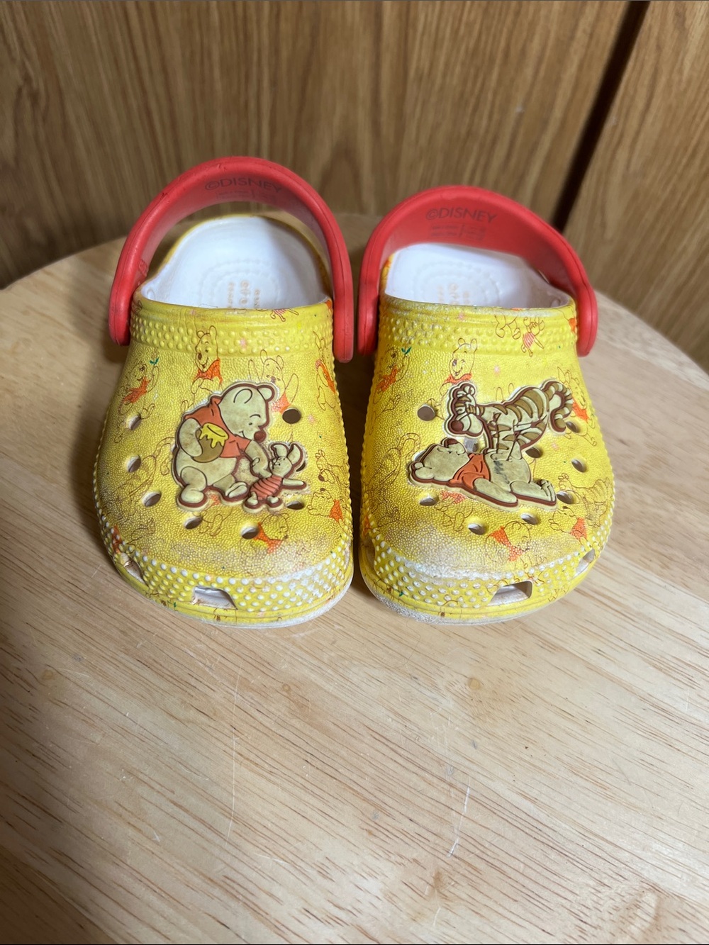 Disney Yellow and Red Winnie the Pooh Kids Water Clogs